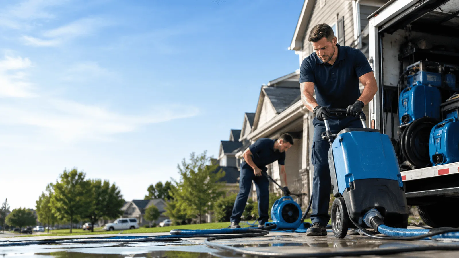 Basement Flooding being performed in South Prairie, WA